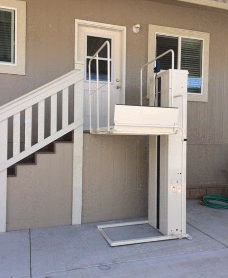 ada commercial wheelchair lift porch vertical platform vpl3100 pl50 macslift