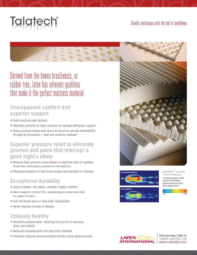 talalay Latex foam mattress