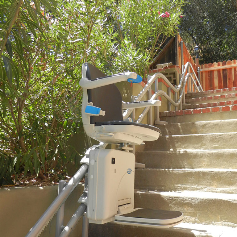 curved outdoor exterior outside curved stairway west covina are ca stairchair liftchair
