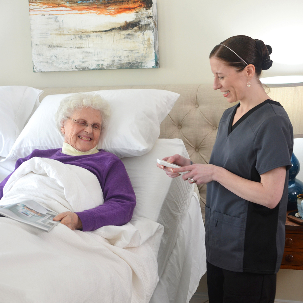NOA Medical - NOA Twin Elite Riser Nursing Home Bed