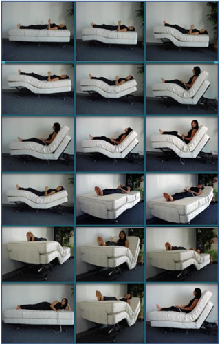 Los Angeles adjustable bed with latex mattress